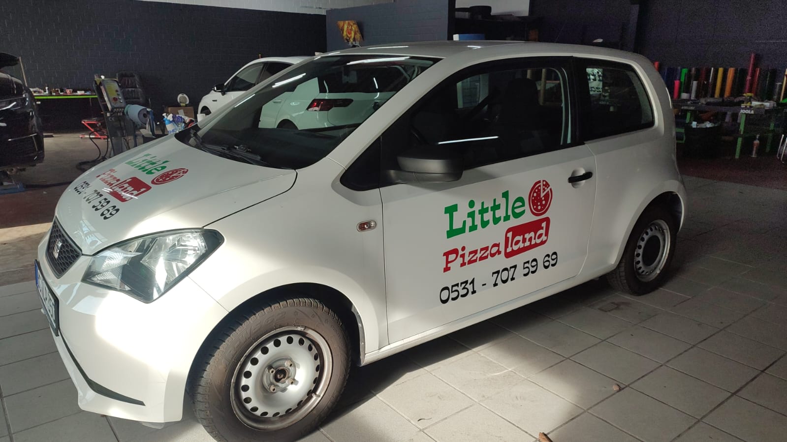Eine neue Fahrzeugbeklebung für die Pizzeria Little Pizzaland in Braunschweig
